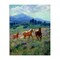 Stupell Industries Beautiful Mountain Valley Horses Canvas By Claire Goldrick